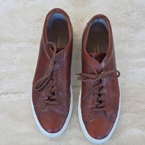Common Projects Men's Brown Leather Low-Top Sneakers